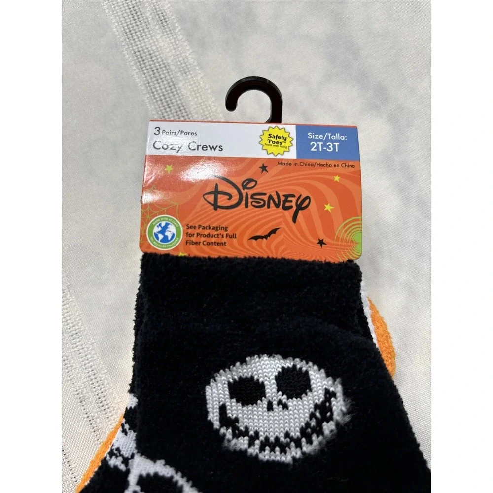 Disney Socks 2T-3T Glow In The Dark Tim Burton The‎ Nightmare Before Christmas
